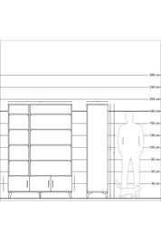 Hyperion Dolap 10 Raflı 3 Kapaklı 132x44x195 Aytaşı-Aytaşı/Aytaşı
