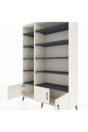 Hyperion Dolap 10 Raflı 3 Kapaklı 132x44x195 Aytaşı-Aytaşı/Antrasit