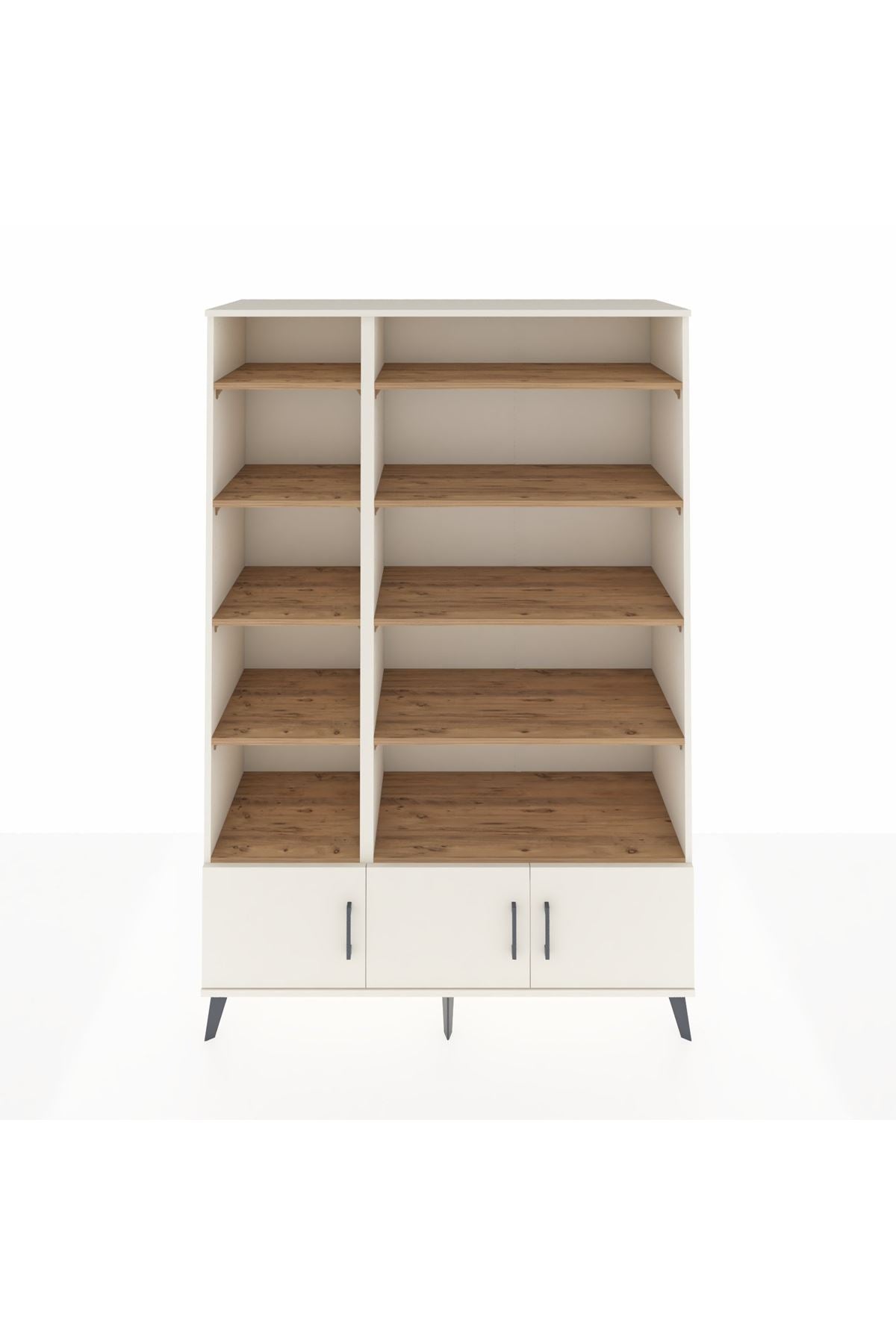 Hyperion Dolap 10 Raflı 3 Kapaklı 132x44x195 Aytaşı-Aytaşı/Çam