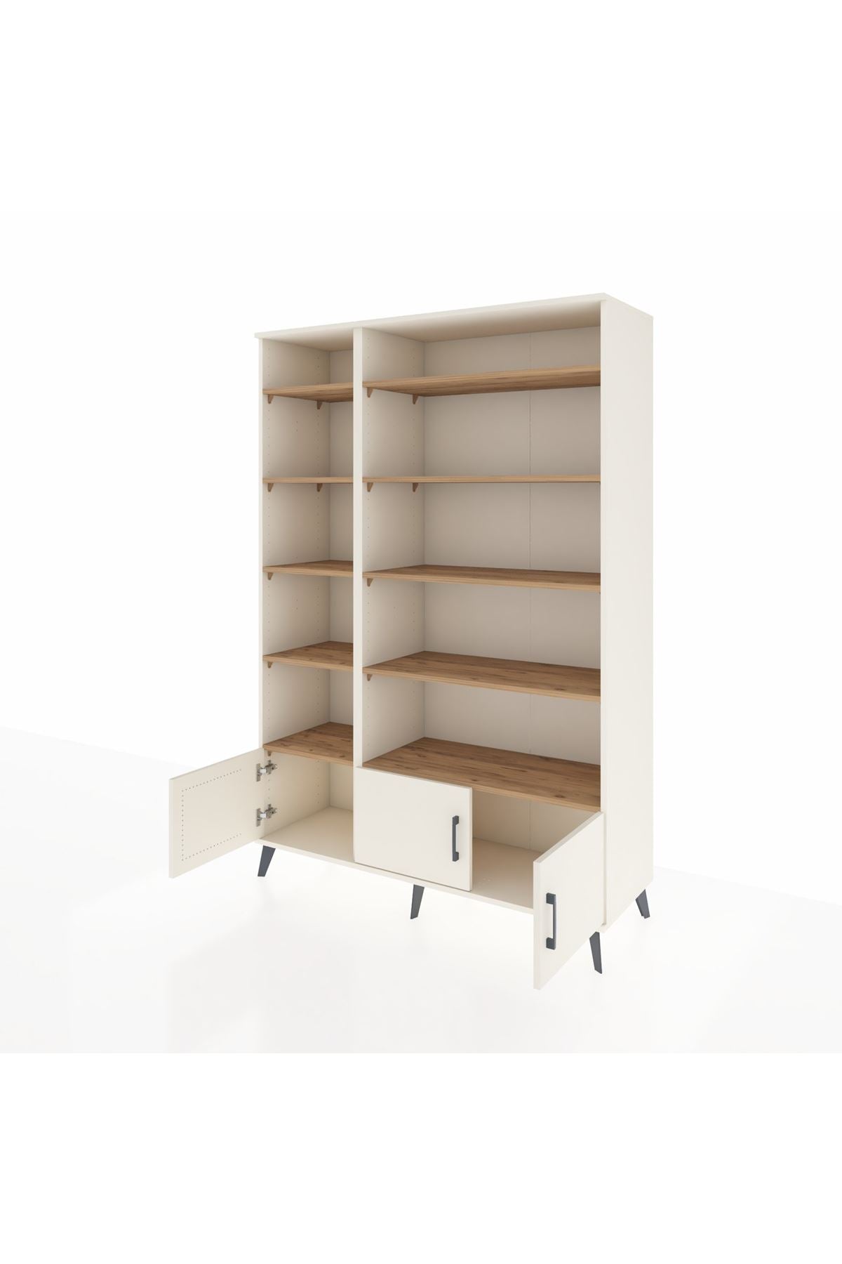 Hyperion Dolap 10 Raflı 3 Kapaklı 132x44x195 Aytaşı-Aytaşı/Çam