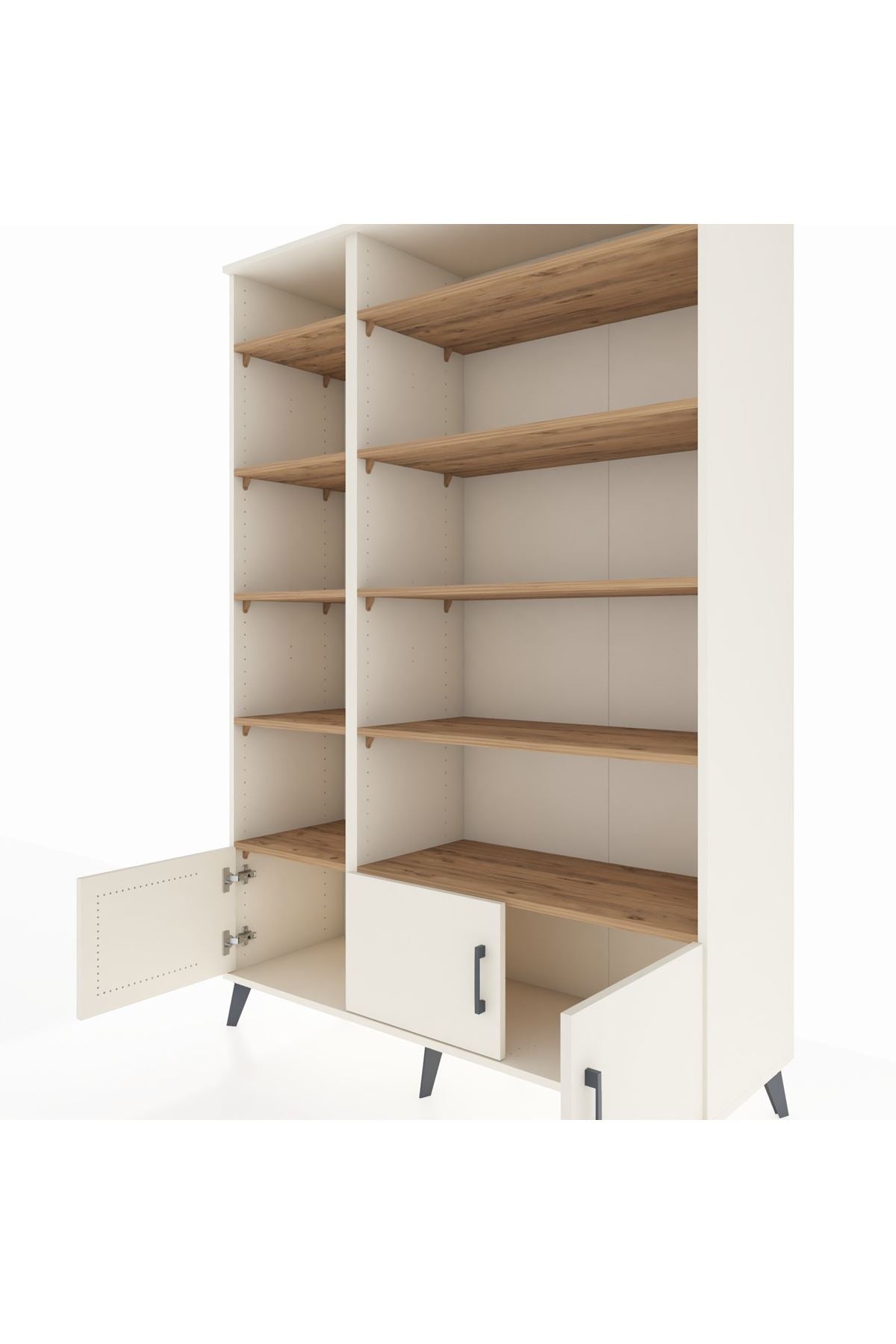 Hyperion Dolap 10 Raflı 3 Kapaklı 132x44x195 Aytaşı-Aytaşı/Çam