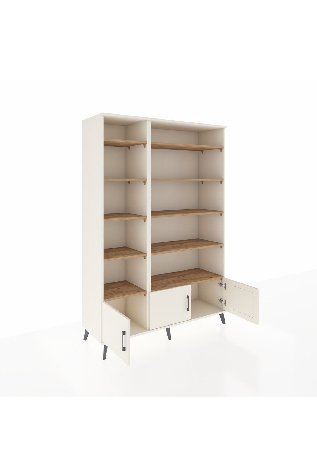 Hyperion Dolap 10 Raflı 3 Kapaklı 132x44x195 Aytaşı-Aytaşı/Çam