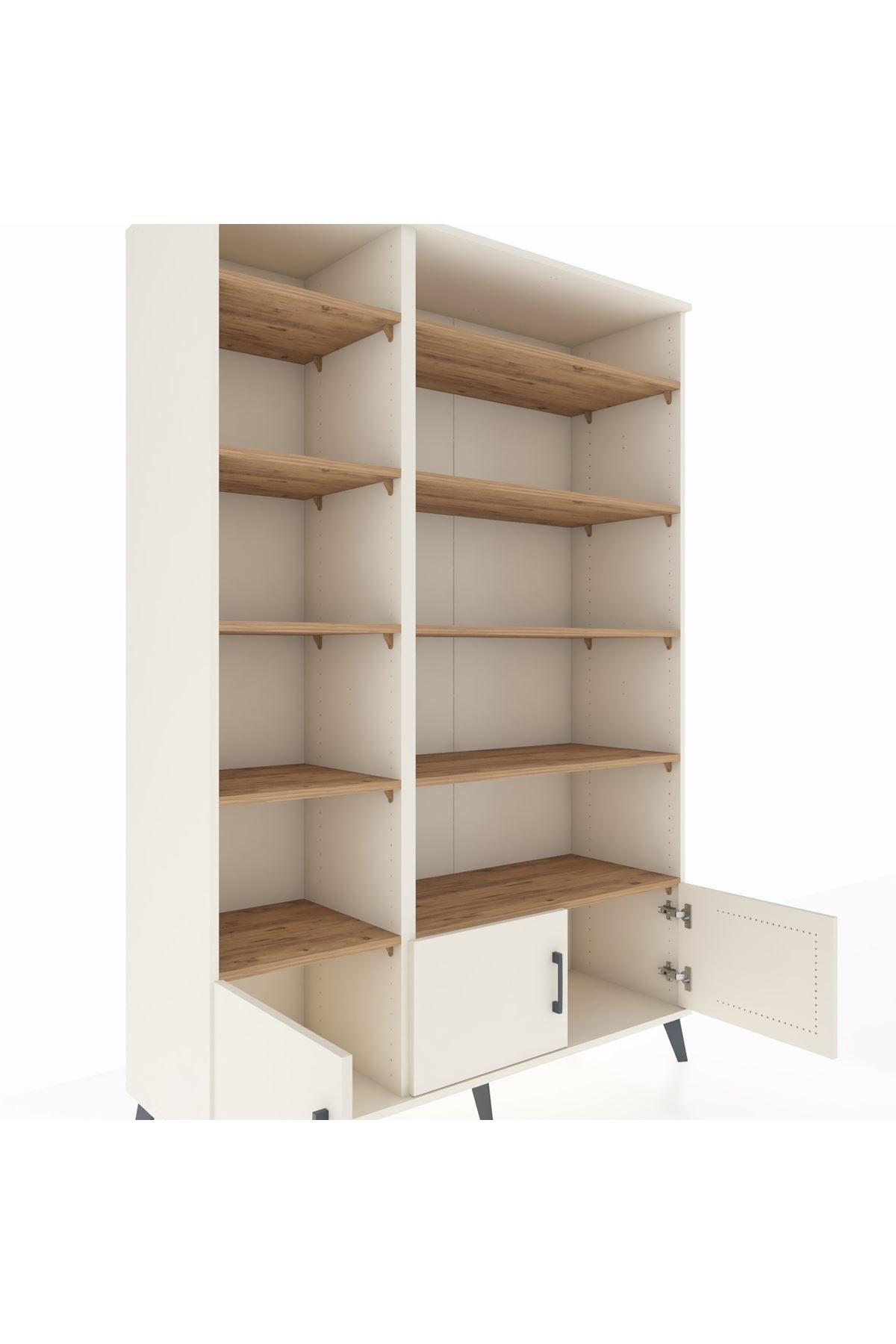 Hyperion Dolap 10 Raflı 3 Kapaklı 132x44x195 Aytaşı-Aytaşı/Çam