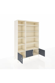 Hyperion Dolap 10 Raflı 3 Kapaklı 132x44x195 Aytaşı-Antrasit/Aytaşı