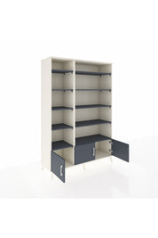 Hyperion Dolap 10 Raflı 3 Kapaklı 132x44x195 Aytaşı-Antrasit/Antrasit