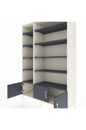 Hyperion Dolap 10 Raflı 3 Kapaklı 132x44x195 Aytaşı-Antrasit/Antrasit