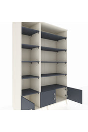 Hyperion Dolap 10 Raflı 3 Kapaklı 132x44x195 Aytaşı-Antrasit/Antrasit