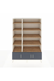 Hyperion Dolap 10 Raflı 3 Kapaklı 132x44x195 Aytaşı-Antrasit/Çam