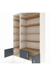 Hyperion Dolap 10 Raflı 3 Kapaklı 132x44x195 Aytaşı-Antrasit/Çam