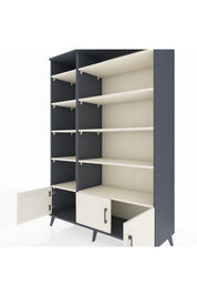 Hyperion Dolap 10 Raflı 3 Kapaklı 132x44x195 Antrasit-Aytaşı/Aytaşı