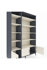 Hyperion Dolap 10 Raflı 3 Kapaklı 132x44x195 Antrasit-Aytaşı/Aytaşı