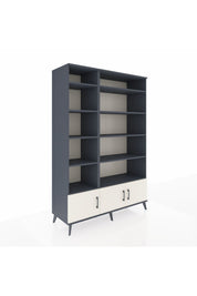 Hyperion Dolap 10 Raflı 3 Kapaklı 132x44x195 Antrasit-Aytaşı/Antrasit