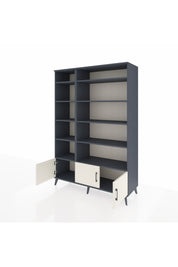 Hyperion Dolap 10 Raflı 3 Kapaklı 132x44x195 Antrasit-Aytaşı/Antrasit