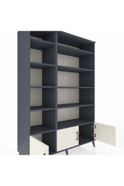 Hyperion Dolap 10 Raflı 3 Kapaklı 132x44x195 Antrasit-Aytaşı/Antrasit