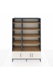 Hyperion Dolap 10 Raflı 3 Kapaklı 132x44x195 Antrasit-Aytaşı/Çam