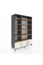 Hyperion Dolap 10 Raflı 3 Kapaklı 132x44x195 Antrasit-Aytaşı/Çam