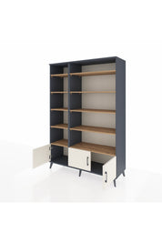 Hyperion Dolap 10 Raflı 3 Kapaklı 132x44x195 Antrasit-Aytaşı/Çam