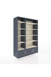 Hyperion Dolap 10 Raflı 3 Kapaklı 132x44x195 Antrasit-Antrasit/Aytaşı