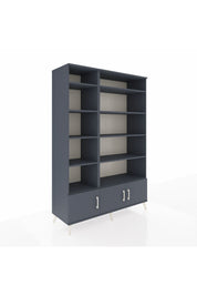 Hyperion Dolap 10 Raflı 3 Kapaklı 132x44x195 Antrasit-Antrasit/Antrasit