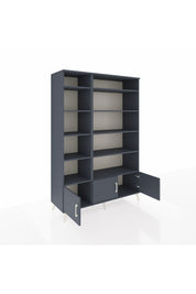 Hyperion Dolap 10 Raflı 3 Kapaklı 132x44x195 Antrasit-Antrasit/Antrasit