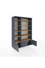 Hyperion Dolap 10 Raflı 3 Kapaklı 132x44x195 Antrasit-Antrasit/Çam