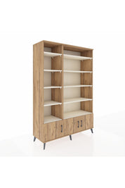 Hyperion Dolap 10 Raflı 3 Kapaklı 132x44x195 Çam-Çam/Aytaşı