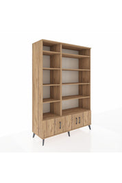 Hyperion Dolap 10 Raflı 3 Kapaklı 132x44x195 Çam-Çam/Çam