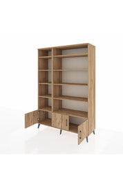 Hyperion Dolap 10 Raflı 3 Kapaklı 132x44x195 Çam-Çam/Çam