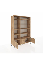 Hyperion Dolap 10 Raflı 3 Kapaklı 132x44x195 Çam-Çam/Çam