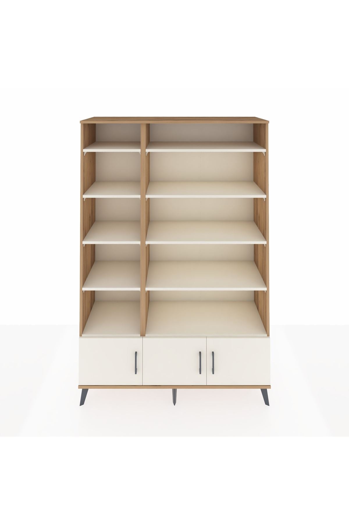 Hyperion Dolap 10 Raflı 3 Kapaklı 132x44x195 Çam-Aytaşı/Aytaşı