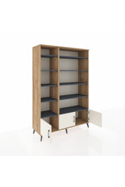 Hyperion Dolap 10 Raflı 3 Kapaklı 132x44x195 Çam-Aytaşı/Antrasit