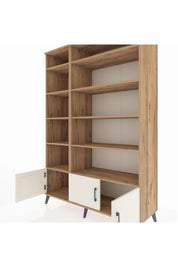 Hyperion Dolap 10 Raflı 3 Kapaklı 132x44x195 Çam-Aytaşı/Çam