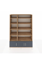 Hyperion Dolap 10 Raflı 3 Kapaklı 132x44x195 Çam-Antrasit/Çam