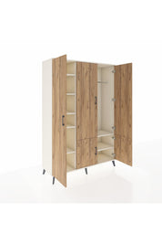 Hyperion Dolap 7 Raflı 5 Kapaklı Tek Askılı 132x44x195 Aytaşı-Çam/Aytaşı