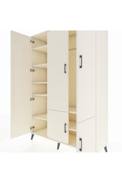 Hyperion Dolap 7 Raflı 5 Kapaklı Tek Askılı 132x44x195 Aytaşı-Aytaşı/Aytaşı