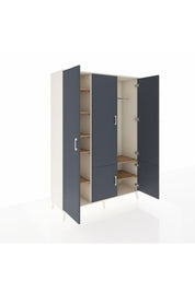 Hyperion Dolap 7 Raflı 5 Kapaklı Tek Askılı 132x44x195 Aytaşı-Antrasit/Çam