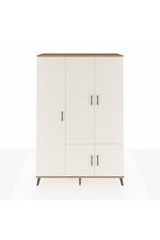 Hyperion Dolap 7 Raflı 5 Kapaklı Tek Askılı 132x44x195 Çam-Aytaşı/Çam