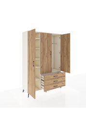 Hyperion Dolap 6 Raflı 3 Çekmeceli Tek Askılı 132x44x195 Aytaşı-Çam/Çam