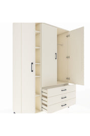 Hyperion Dolap 6 Raflı 3 Çekmeceli Tek Askılı 132x44x195 Aytaşı-Aytaşı/Aytaşı