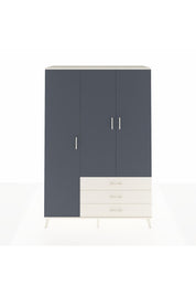 Hyperion Dolap 6 Raflı 3 Çekmeceli Tek Askılı 132x44x195 Aytaşı-Antrasit/Aytaşı