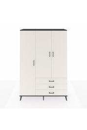 Hyperion Dolap 6 Raflı 3 Çekmeceli Tek Askılı 132x44x195 Antrasit-Aytaşı/Aytaşı