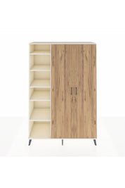 Hyperion Dolap 7 Raflı 2 Kapaklı Tek Askılı 132x44x195 Aytaşı-Çam/Aytaşı