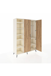 Hyperion Dolap 7 Raflı 2 Kapaklı Tek Askılı 132x44x195 Aytaşı-Çam/Aytaşı