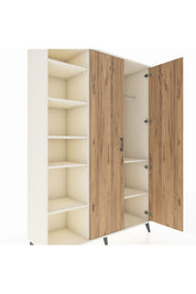 Hyperion Dolap 7 Raflı 2 Kapaklı Tek Askılı 132x44x195 Aytaşı-Çam/Aytaşı