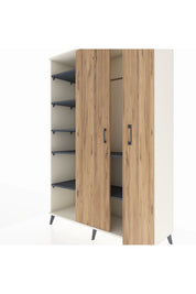 Hyperion Dolap 7 Raflı 2 Kapaklı Tek Askılı 132x44x195 Aytaşı-Çam/Antrasit