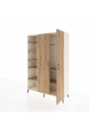 Hyperion Dolap 7 Raflı 2 Kapaklı Tek Askılı 132x44x195 Aytaşı-Çam/Çam