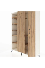 Hyperion Dolap 7 Raflı 2 Kapaklı Tek Askılı 132x44x195 Aytaşı-Çam/Çam