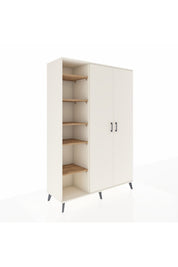 Hyperion Dolap 7 Raflı 2 Kapaklı Tek Askılı 132x44x195 Aytaşı-Aytaşı/Çam