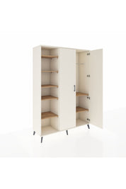 Hyperion Dolap 7 Raflı 2 Kapaklı Tek Askılı 132x44x195 Aytaşı-Aytaşı/Çam