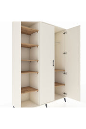 Hyperion Dolap 7 Raflı 2 Kapaklı Tek Askılı 132x44x195 Aytaşı-Aytaşı/Çam